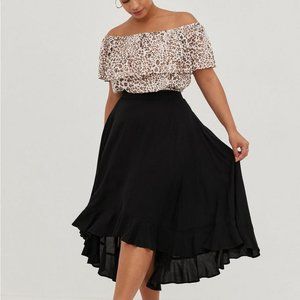 MAXI CHALLIS OFF-SHOULDER SET NWOT